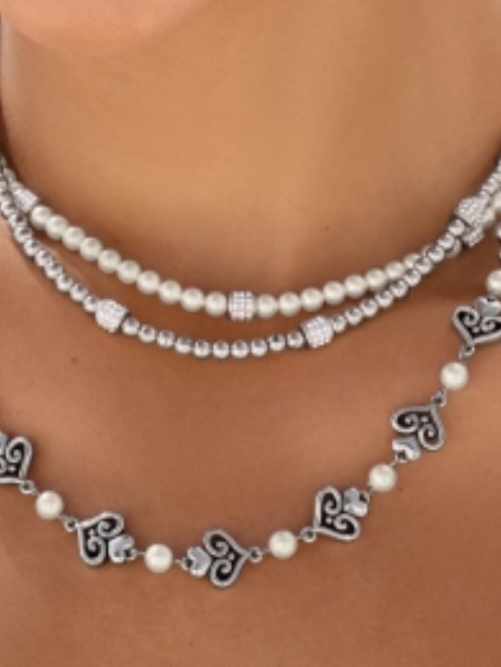 Brighton Collectibles Meridian Petite Pearl Station Necklace - Picture 4 of 4